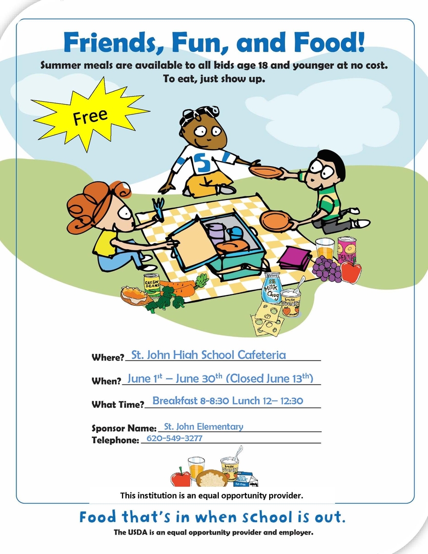 St John Hudson USD 350 Summer Meal Program 2022